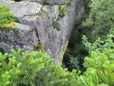 Die Felsenlandschaft in Thannkirch  Elsass